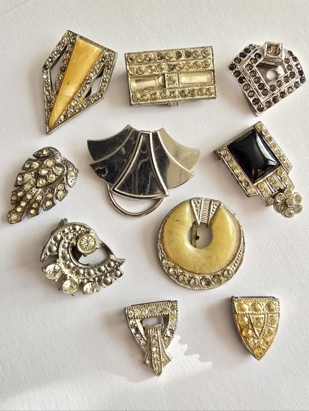 Jewelry lot Rescue box for upcycle craft destash repurpose Art Deco